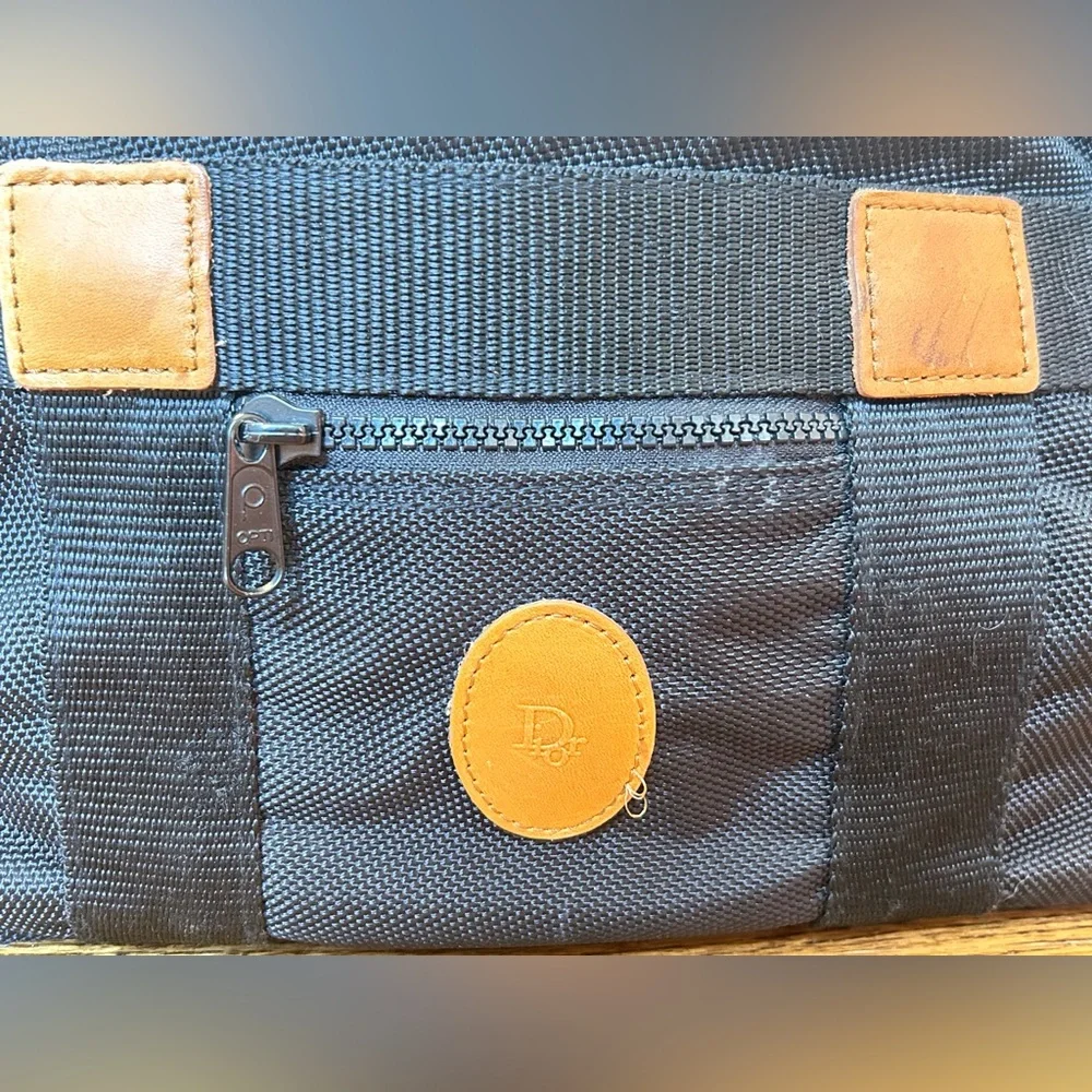 Vtg 80s Christian DIOR Duffle Travel Camera Bag Overnight Tote - Picture 3 of 12